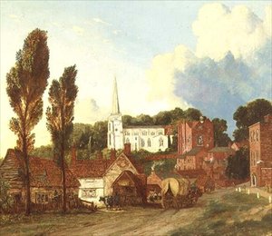 Een uitzicht op Harrow, met de St. Mary