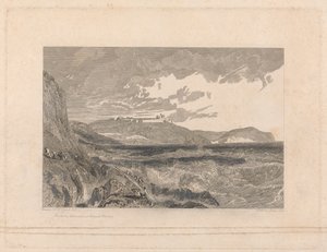 Pendennis Castle en ingang van Falmouth Harbour door George Cooke