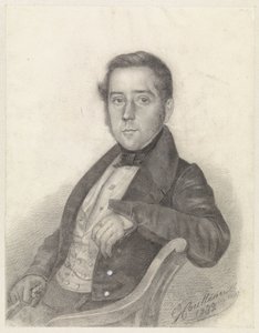 Portret van een zittende heer door George Coutteau