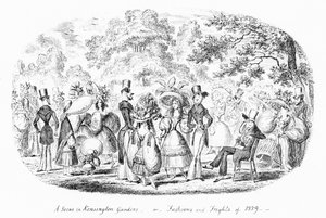 Een scène in Kensington Gardens, of mode en angsten van 1829