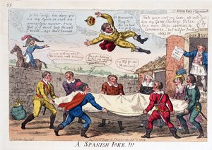 Een Spaanse grap, uitgegeven 1808 door George Cruikshank