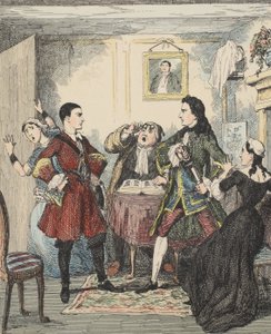 Stoutmoedigheid van Jack Sheppard, illustratie uit Jack Sheppard: Een Romantiek door William Harrison Ainsworth door George Cruikshank