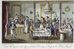 Diner bij Very, in het Palais Royal - in “Life in Paris” door David Carey, Londen