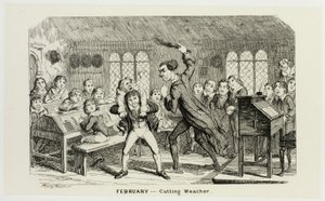 Februari - Snijdend weer van George Cruikshank
