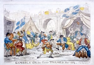 Spelletjes op de rivier de Theems, februari 1814