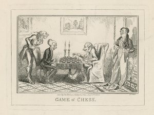 Schaakspel door George Cruikshank