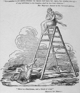 Hier is een heer, en een vriend van mij!, ca. 1820 door George Cruikshank