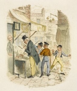 Illustratie voor "Oliver Twist" door George Cruikshank