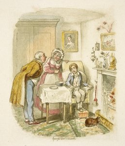 Illustratie voor "Oliver Twist" door George Cruikshank