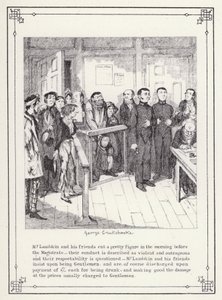 Illustratie voor Het Eigen Boek van de Vrijgezel, of De Voortgang van de Heer Lambkin (Gent) (gravure) door George Cruikshank