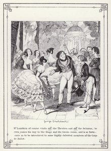 Illustratie voor Het Eigen Boek van de Vrijgezel, of De Voortgang van de Heer Lambkin (Gent) (gravure) door George Cruikshank