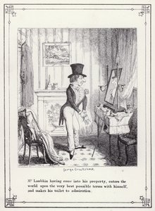 Illustratie voor Het Eigen Boek van de Vrijgezel, of De Voortgang van de Heer Lambkin (Gent) (gravure) door George Cruikshank