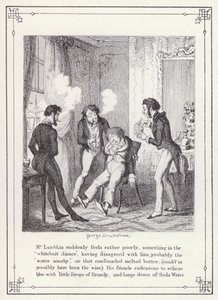 Illustratie voor Het Eigen Boek van de Vrijgezel, of De Voortgang van de Heer Lambkin (Gent) (gravure) door George Cruikshank