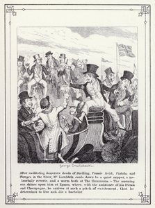Illustratie voor The Bachelor’s Own Book, of The Progress of Mr Lambkin (Gent) door George Cruikshank