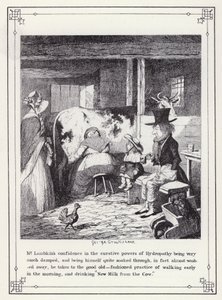 Illustratie voor Het Eigen Boek van de Vrijgezel, of De Voortgang van de Heer Lambkin (Gent) (gravure) door George Cruikshank