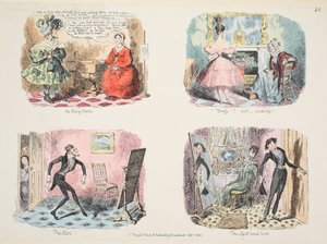 Illustratie uit The Whole Art of Dress or The Road to Elegance and Fashion, gepubliceerd 1832 door George Cruikshank