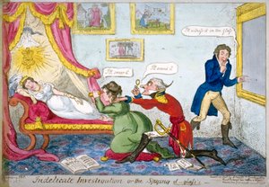 Ongepaste Onderzoek of de Spionerende D-glass, 1813 door George Cruikshank