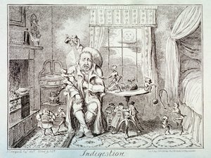 Indigestie door George Cruikshank