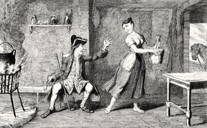 Jeannie Deans in het huis van haar vader, illustratie uit 