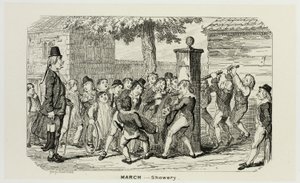 Maart - Showery van George Cruikshank