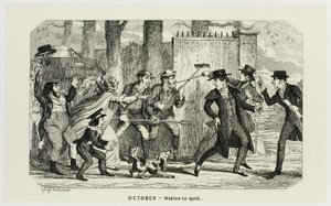 Oktober - Kennisgeving om te stoppen van George Cruikshank