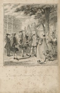 Randulph Crew geïntroduceerd aan Beau Villiers op de Mall door George Cruikshank
