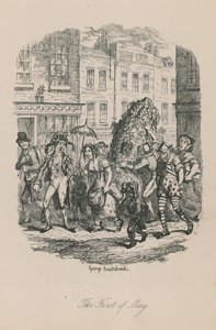 Scène uit het Londense leven: De Eerste van Mei door George Cruikshank