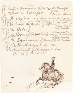 Schets van een Bereden Huzaar door George Cruikshank