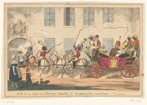 Spotprent op prinses Caroline, 1817