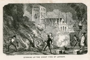 Het Aanwakkeren van de Grote Brand van Londen door George Cruikshank