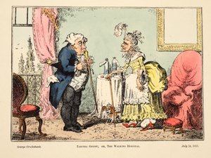 Tabitha Grunt; of, Het wandelende ziekenhuis, uitgegeven 1813 door George Cruikshank