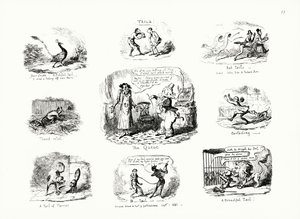 Staarten (gravure) door George Cruikshank