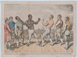 De strijd tussen Cribb en Molineaux, 28 september 1811 door George Cruikshank
