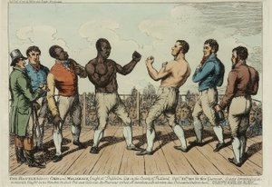 De strijd tussen Cribb en Molineaux door George Cruikshank