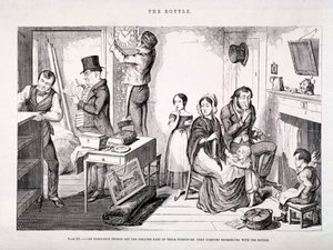 De Fles, 1847 door George Cruikshank