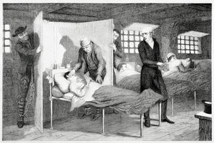 De jongen sterft op het transportschip door George Cruikshank