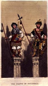 De reuzen in Guildhall, uitgegeven ca.1824