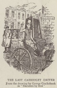 De Laatste Cabriolet Chauffeur door George Cruikshank
