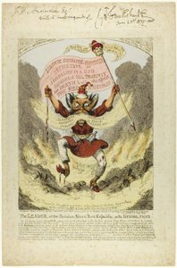 De leider van de Parijse Bloedrode Republiek door George Cruikshank
