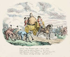 De Aanbidding van Rijkdom, uitgegeven 1834 door George Cruikshank