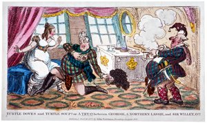 Tortelduiven en tortelsoep!!, 1822 door George Cruikshank