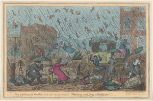 Zeer onaangenaam weer door George Cruikshank