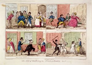 Wandelen door de straten van Londen, 1818 door George Cruikshank