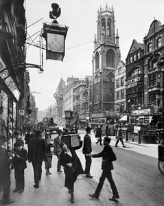 Fleet Street kijkend naar het westen, City of London, 1920s