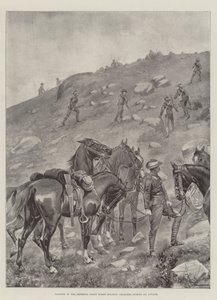 Ruiter van het Imperial Light Horse houdt Paarden vast tijdens een Aanval door George Derville Rowlandson