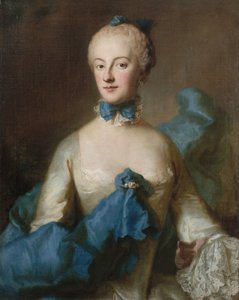 Hertogin Maria Anna Josepha van Beieren 1734-1776, markgravin van Baden-Baden, ca. 1750 door George Desmarées