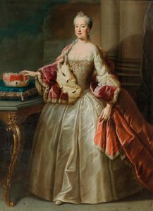 Portret van Maria Anna van Pfalz-Sulzbach 1722-1790, Prinses van Beieren door George Desmarées
