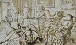 Verveling, ca. 1880-90 (pen & inkt) door George du Maurier