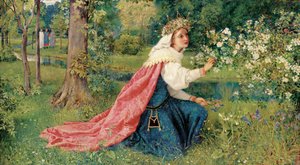 Matilda - Dante, Purgatorio, Canto 28 door George Dunlop Leslie