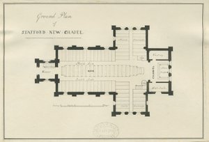 Stafford - Grondplan van Christus Kerk door George E. Hamilton